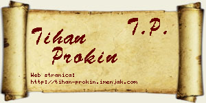 Tihan Prokin vizit kartica